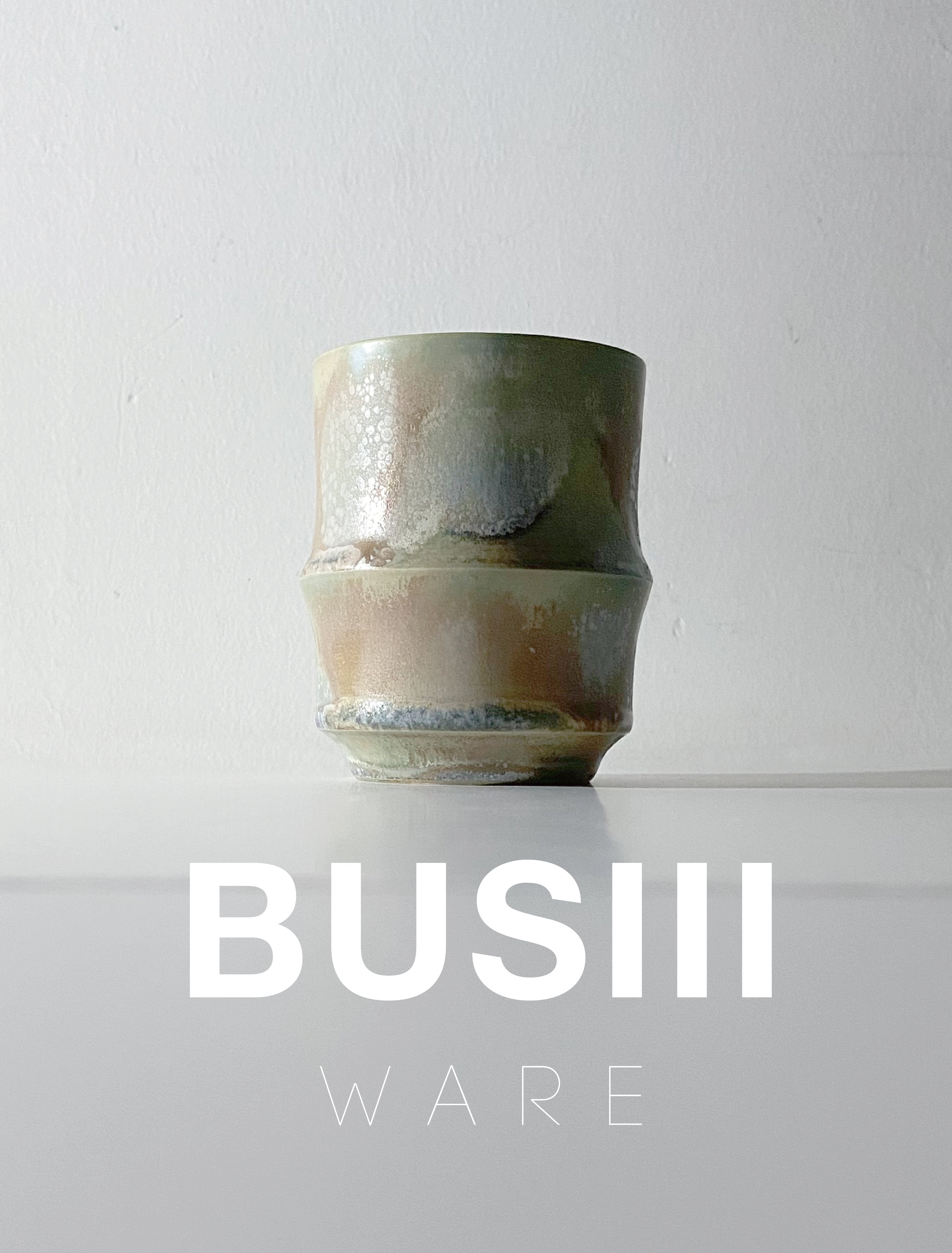 BUSIII Ceramic | Original handmade bamboo node unglazed wood fired ceramic cup