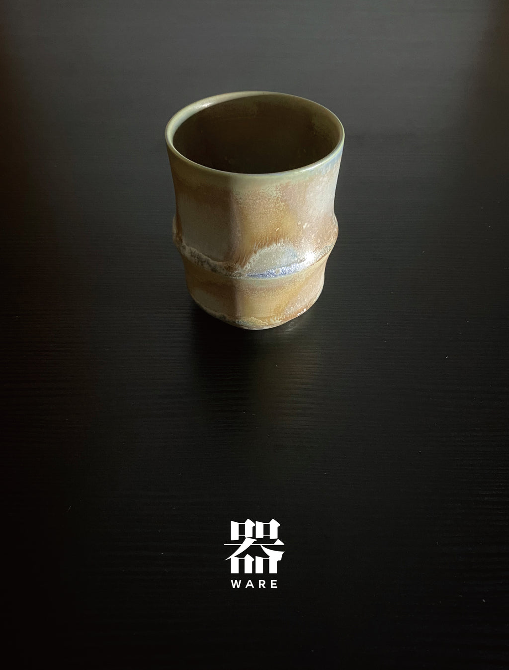 BUSIII Ceramic | Original handmade bamboo node unglazed wood fired ceramic cup