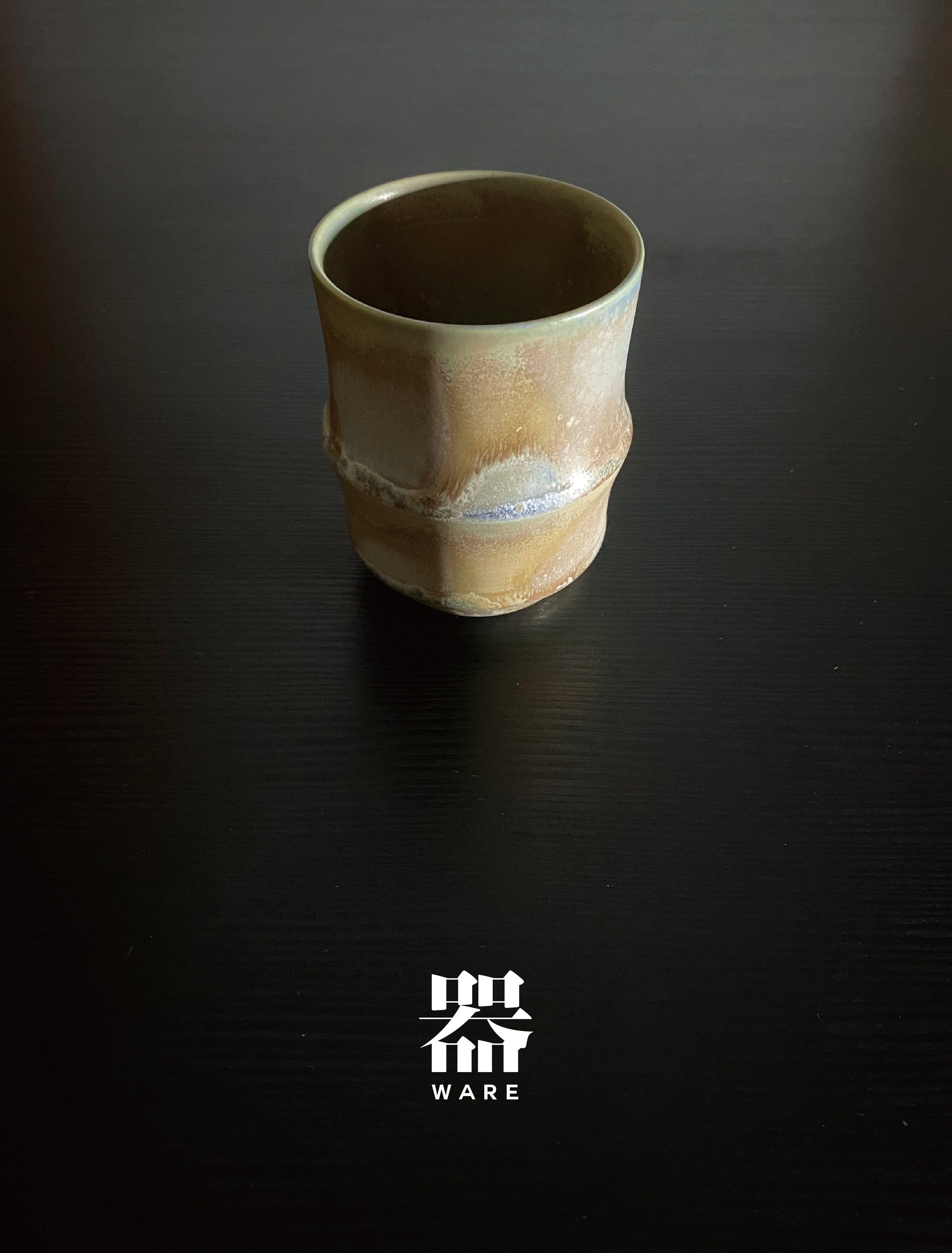 BUSIII Ceramic | Original handmade bamboo node unglazed wood fired ceramic cup