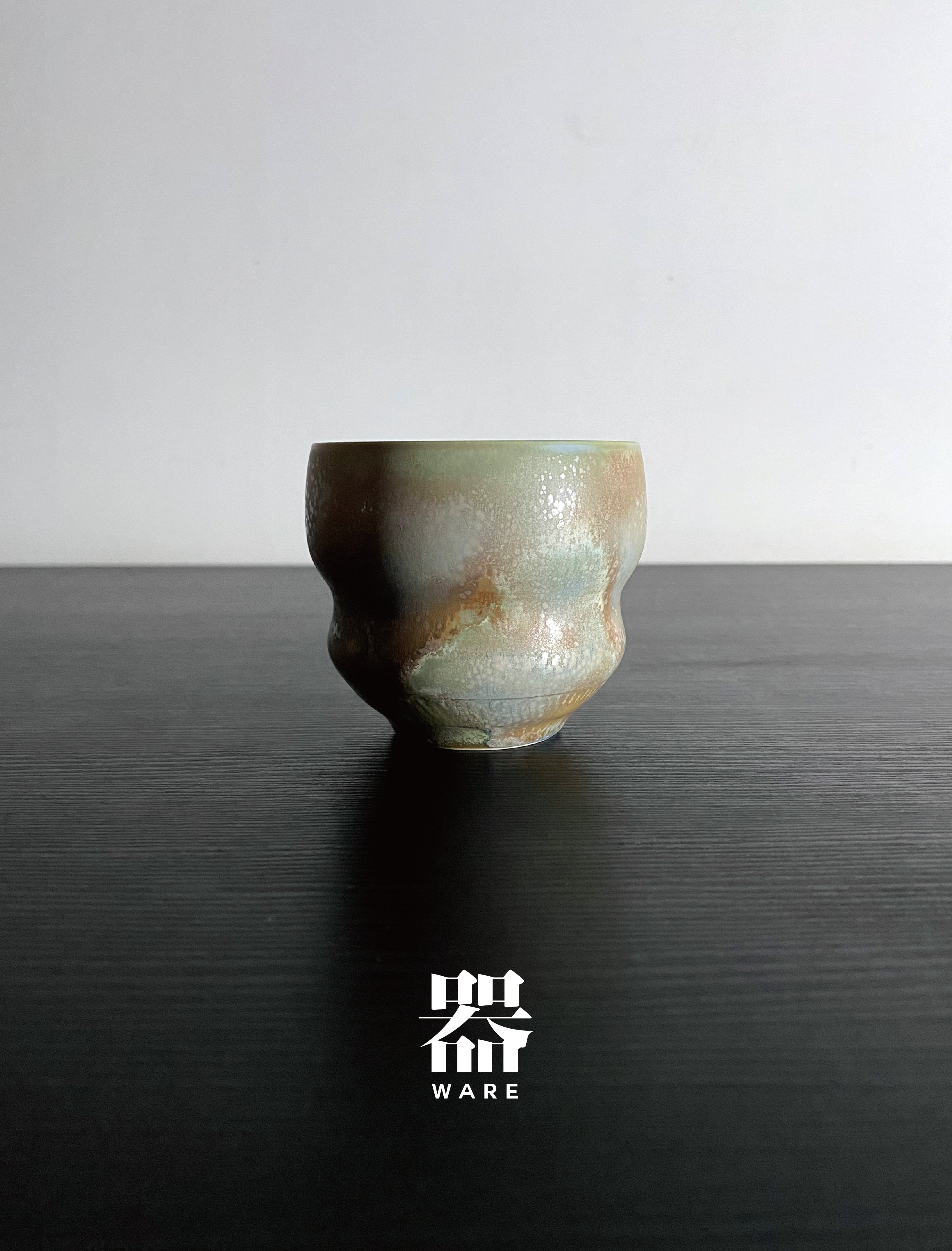 BUSIII Ceramic | Hand drawn embryo kiln transformed crystalline glaze ceramic cup