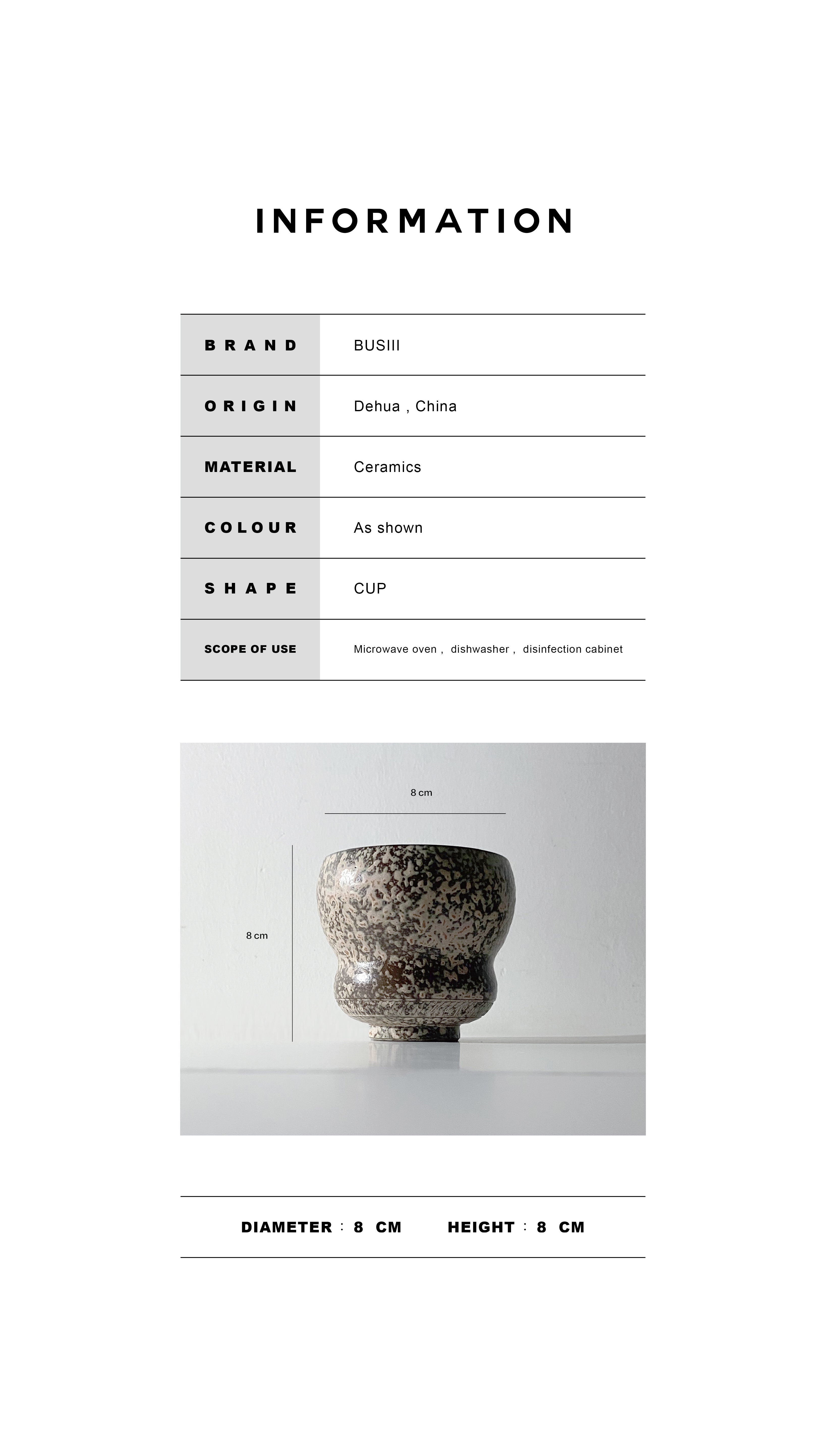 BUSIII Ceramic | Original handmade leopard print ceramic cup