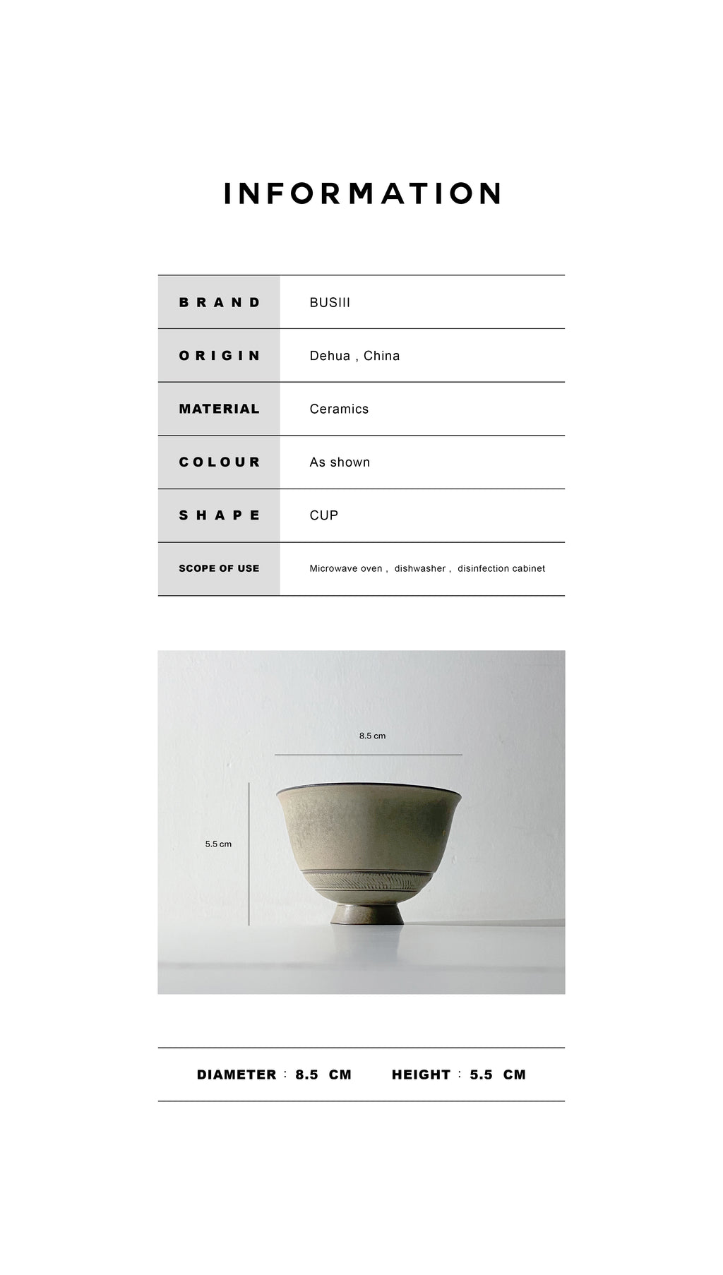 BUSIII Ceramic | Original handmade retro artistic ceramic cup