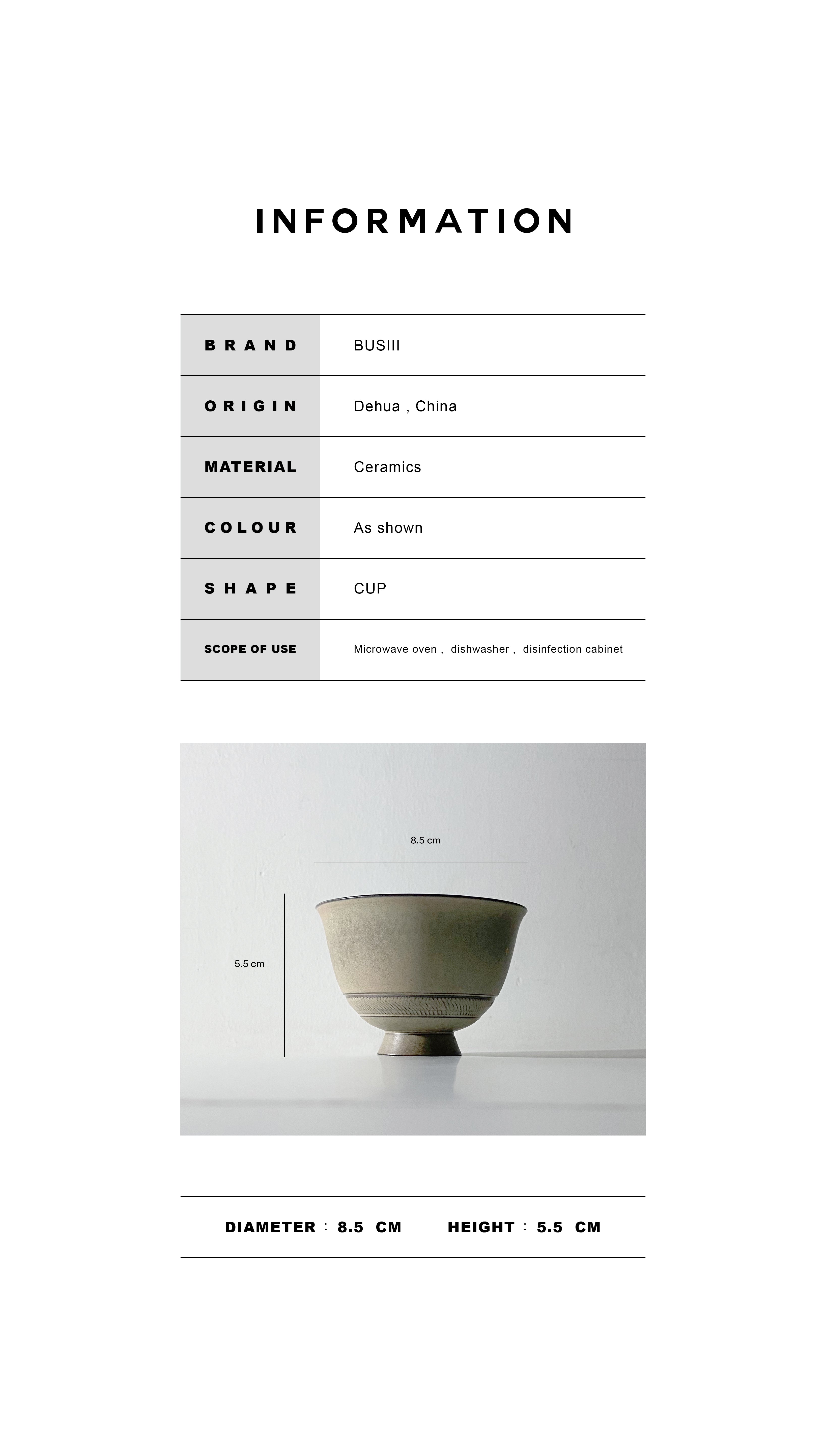 BUSIII Ceramic | Original handmade retro artistic ceramic cup
