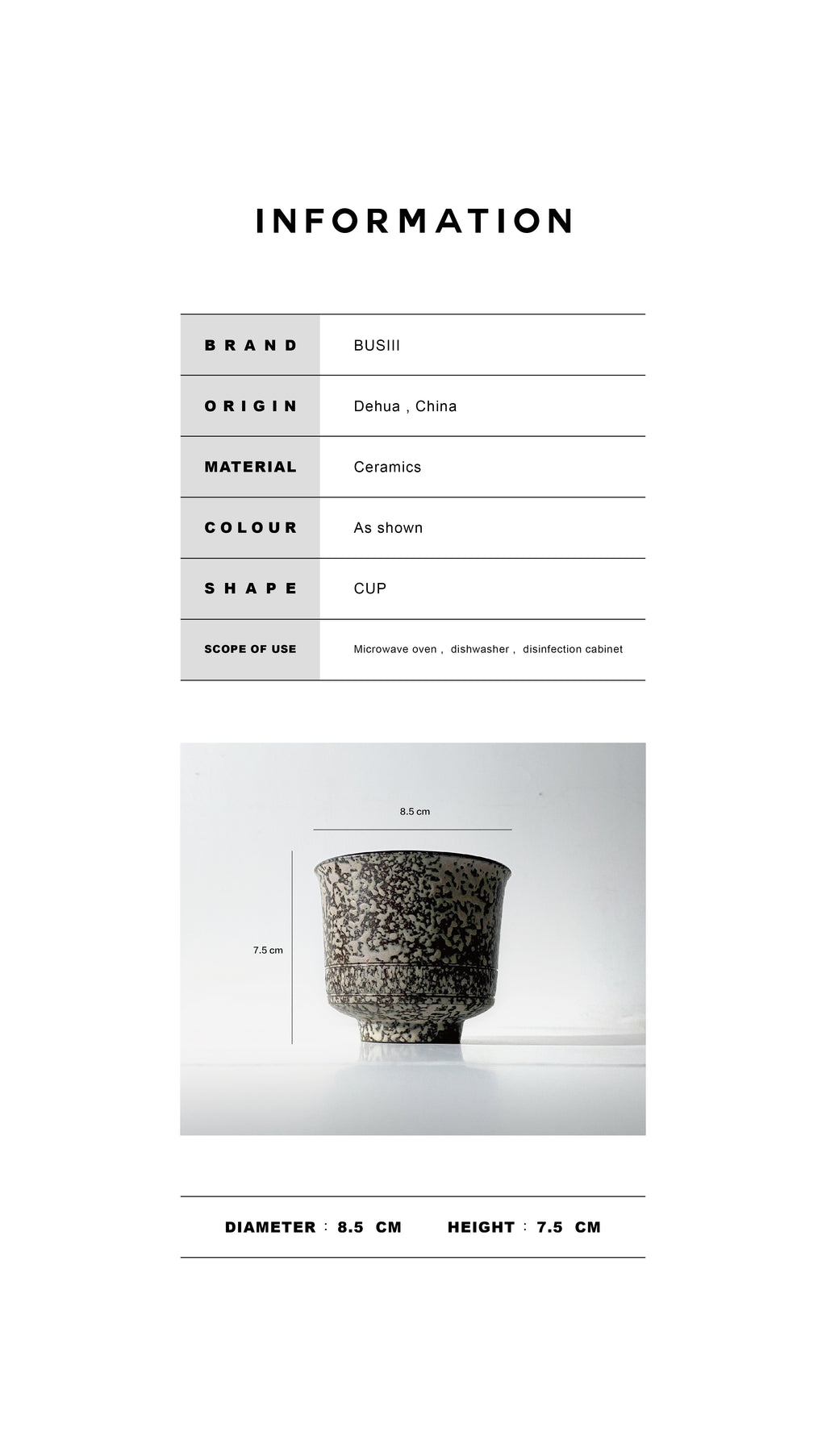 BUSIII Ceramic | Creative leopard print retro kiln turned ceramic cup