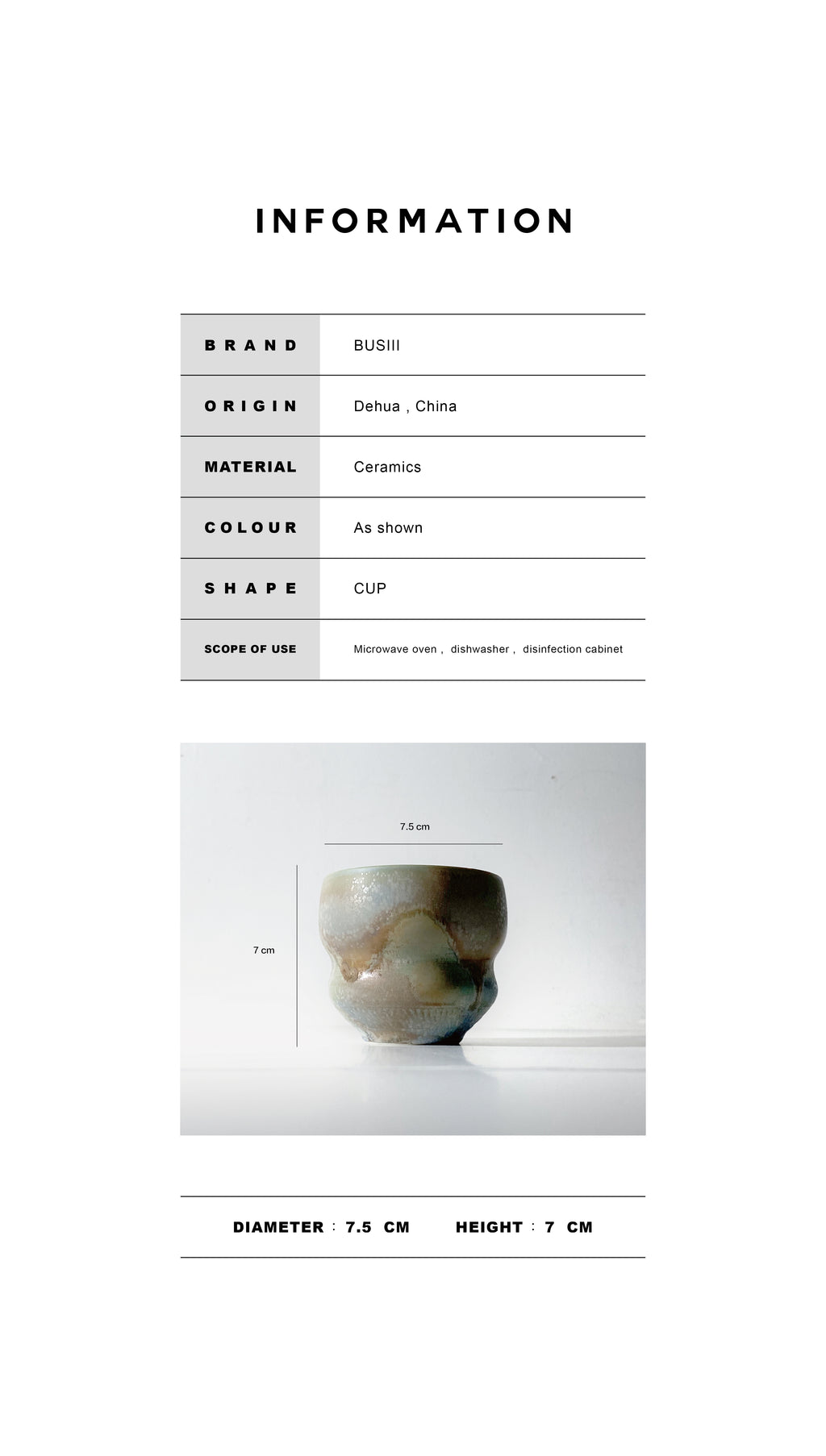 BUSIII Ceramic | Hand drawn embryo kiln transformed crystalline glaze ceramic cup