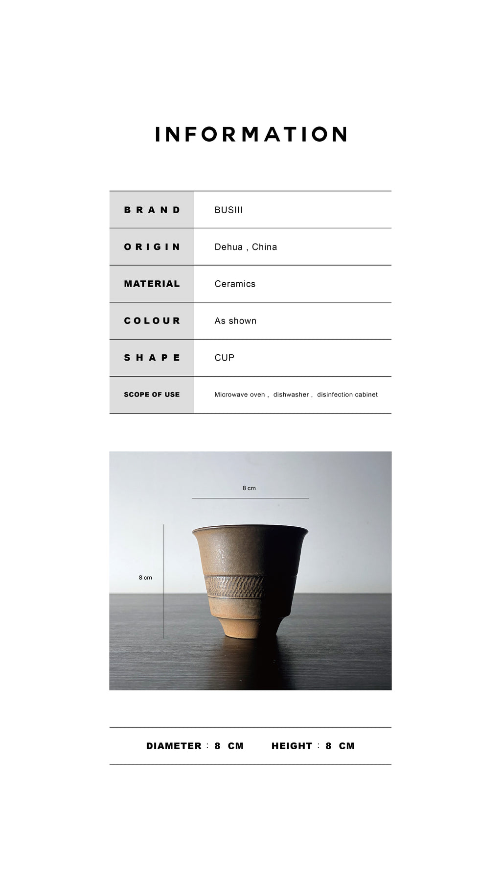 BUSIII Ceramic | Original handmade rough pottery Wabi Sabi retro ceramic cup