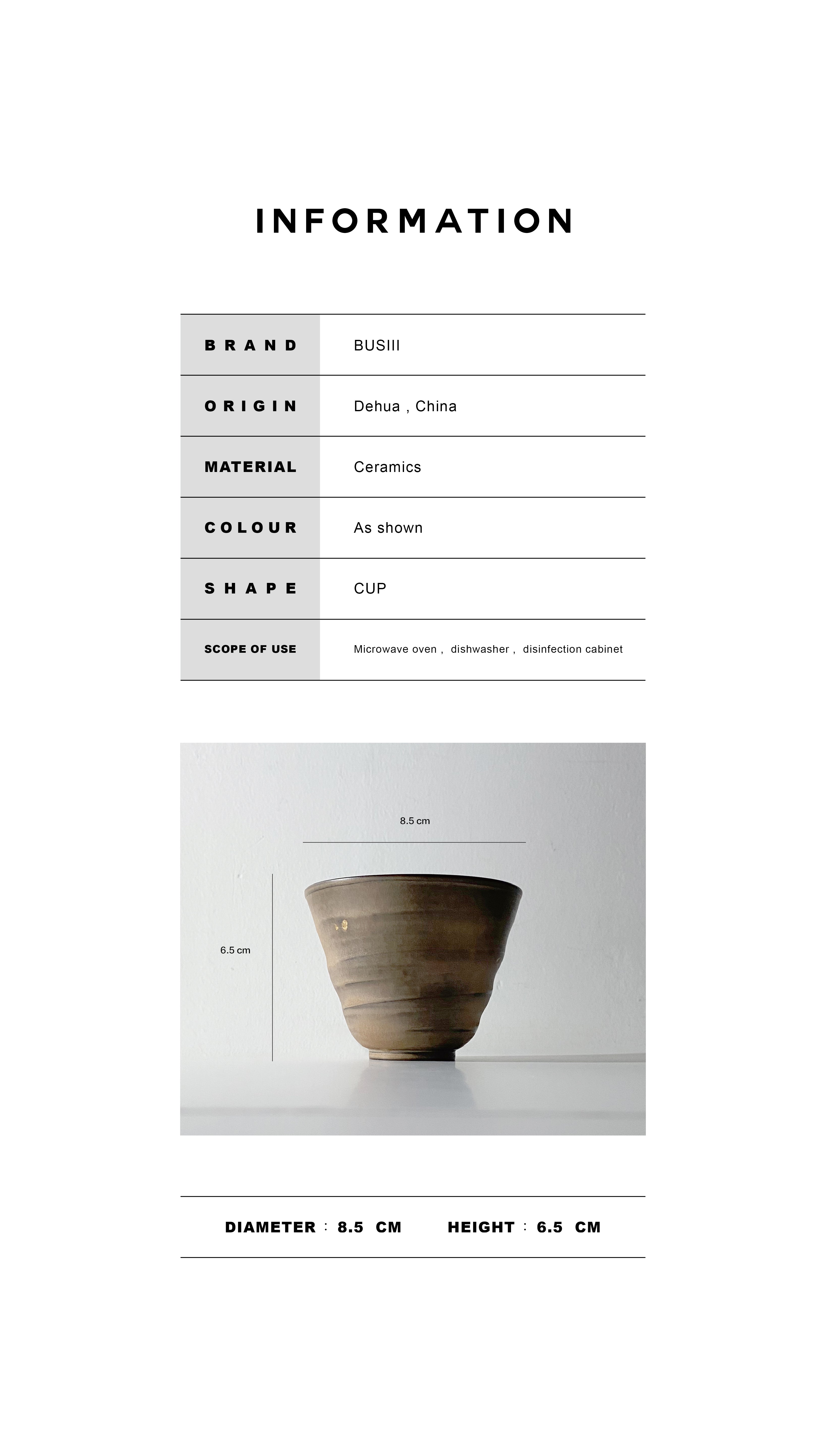 BUSIII Ceramic | Original handmade retro coarse ceramic cup