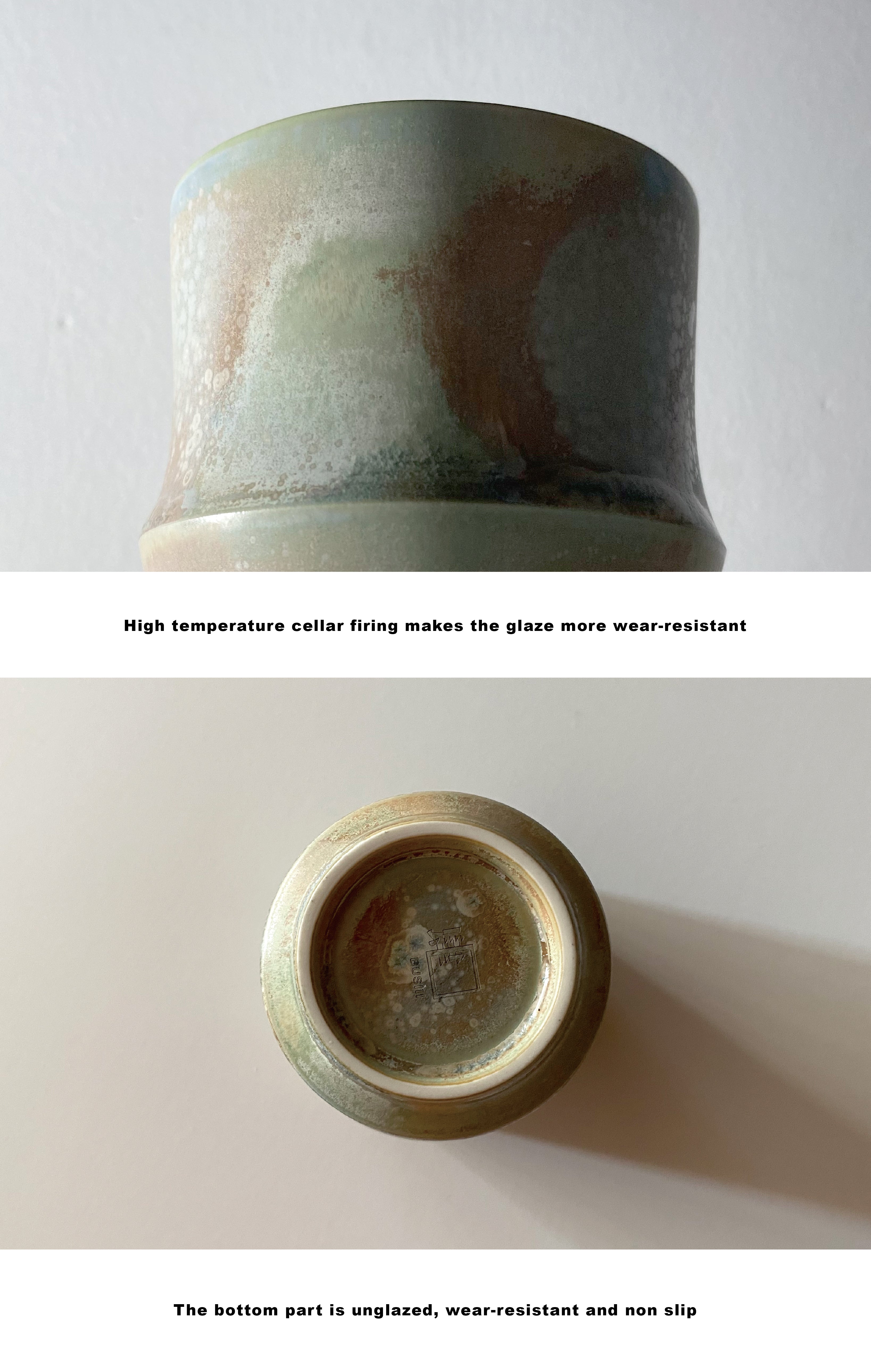 BUSIII Ceramic | Original handmade bamboo node unglazed wood fired ceramic cup