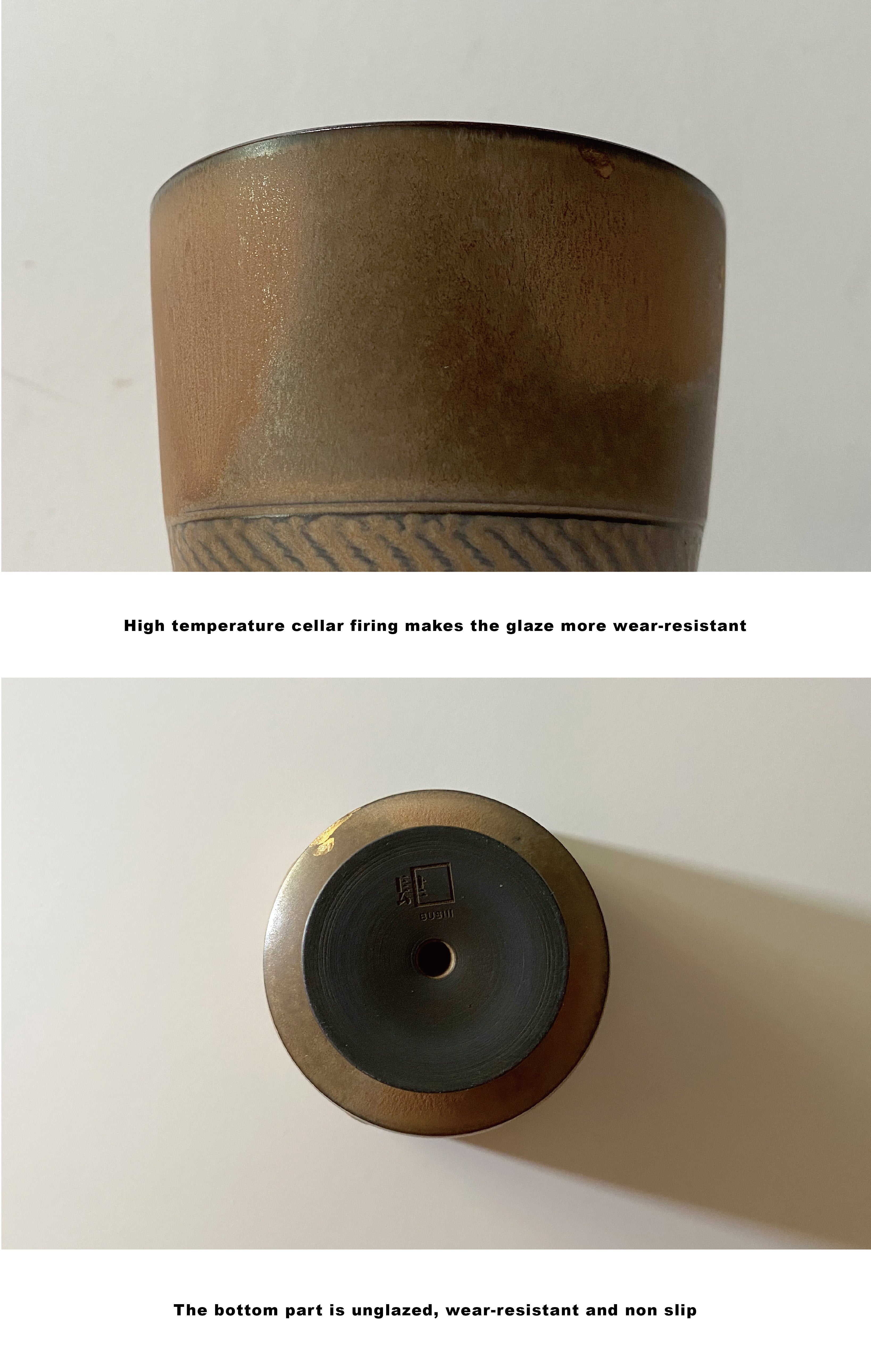 BUSIII Ceramic | Original handmade texture lines retro ceramic cup