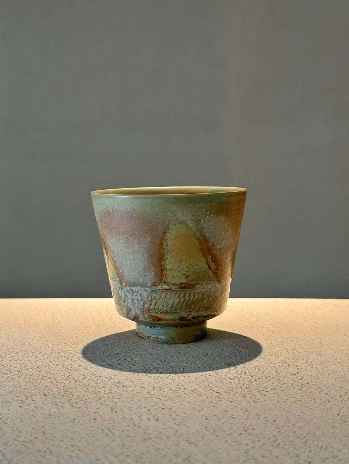 BUSIII Ceramic | Hand drawn embryo kiln transformed crystalline glaze ceramic cup